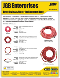 JGB Eagle Twin Air/Water Jackhammer Hose JGB Eagle Twin Air/Water Jackhammer Hose