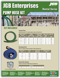 JGB Enterprises Pump Hose Kit - Rental Series