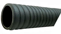 EWC334 Corrugated Material Handling Hose - 1/8 inch Black Natural Rubber Tube EWC334 Corrugated Material Handling Hose - 1/8 inch Black Natural Rubber Tube