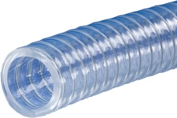 Kuri Tec POLYSPRING® Series K7160 Standard Wall PVC Food & Beverage Vacuum/Transfer Hose