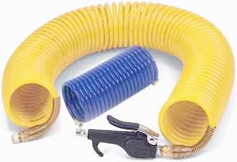 Nylon Self-Storing Air Hose w/ Blow Gun