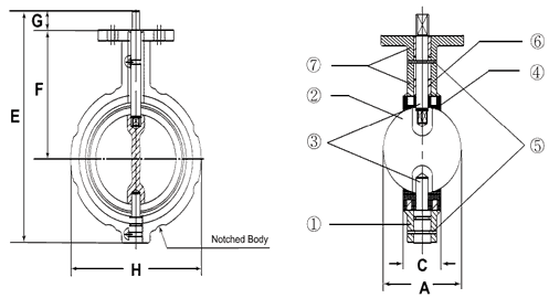 LN200 Series Short Neck Butterfly Valve