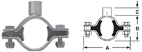 Bradford Round with Nitrile Inserts and Coupler - B24RPHC - Sanitary Fittings