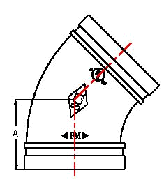 Cooplok 45 Degree Elbow Standard Radius