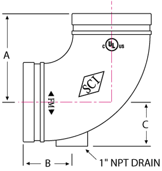 Cooplok Grooved Drain Elbow