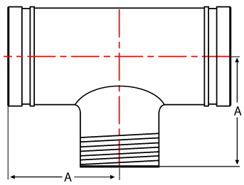 Cooplok Reducing Tee Grooved X Male Npt