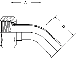 45 Degree Female Weld End Fitting