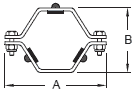 Hex Tube Hanger with Grommets - B24RG