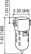 Wilkerson Airline Standard Filter - 10 oz. Bowl