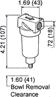 Wilkerson Miniature Filter without
Guard