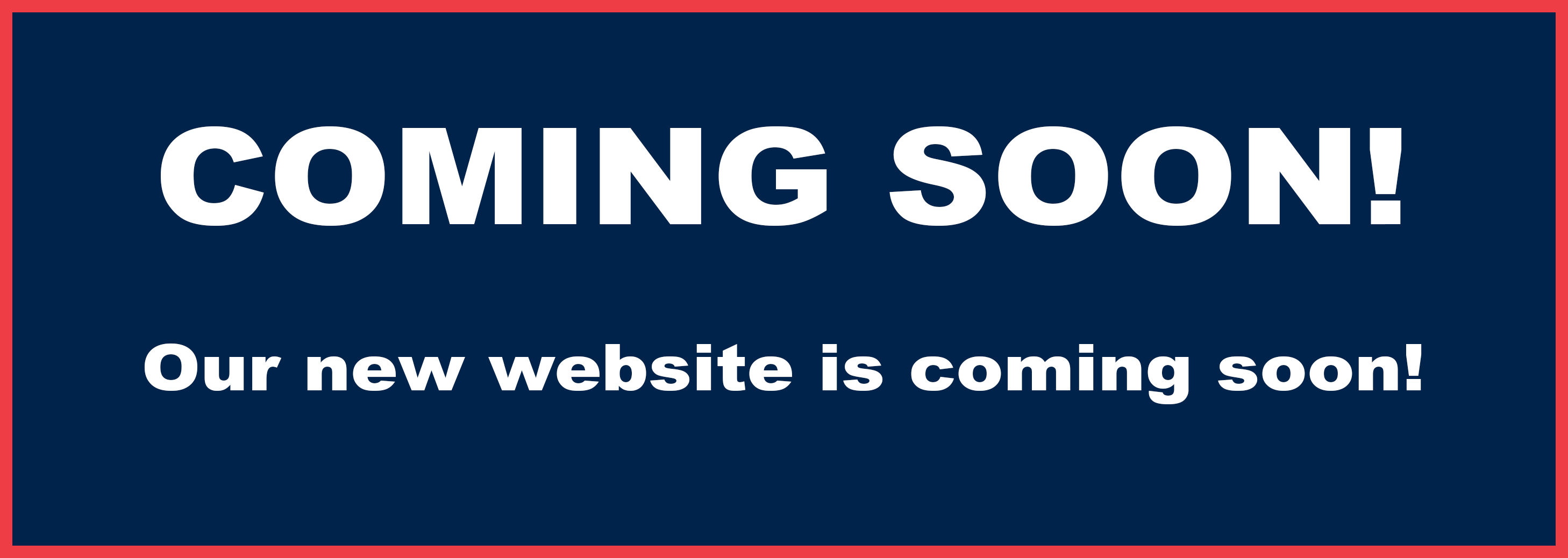 Our new website is coming soon!