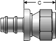Brass Field Attachable Coupling for Lock-On Coupling