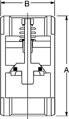 Legend Valve Model T-450 Dimensions in Inches Diagram