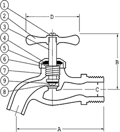 Legend Low Pressure Plain End Sampling Valve Model T-532 Specifications and Dimensions