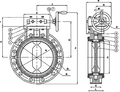 PVC Butterfly Valves S-651 Specifications and Dimensions