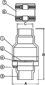 Sump Pump Swing Check Valves S-613 Specifications and Dimensions