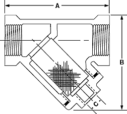 Legend Valve Model T-17 Dimensions in Inches Diagram