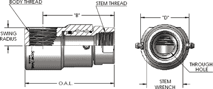 Female Pipe (N.P.T.F.) X Female Pipe (N.P.T.F.) - 304 Stainless Steel 90 Degree Swivel Fitting