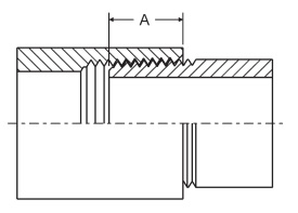 Normal Engagement Length of NPT Thread in Inches (A)