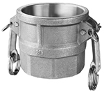 Part D Aluminum Cam Groove Coupler x NPT Female Part D Aluminum Cam Groove Coupler x NPT Female