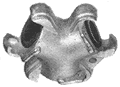 3-Way Connector - Zinc Plated