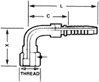 SAE/ORFS (SAE J1453) Female 90 Degree