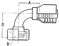 DKO-S Female 90° Elbow