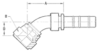 JIC Female 45° Elbow