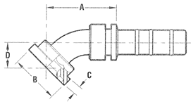 SAE 3000 PSI Code 61 Flange 45° Elbow