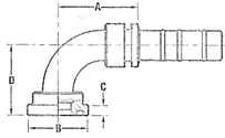 SAE 6000 PSI Code 62 Flange 90° Elbow-One Piece