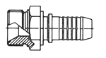 British Braided Hose Inserts / BSP Parallel Male