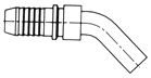 Standpipe 45° Bent Tube Metric DIN 3901/3902 Light Type