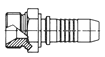 British Spiral Hose Insert / BSP Tapered Male