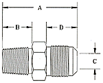 Adapter-Male JIC to Male Pipe