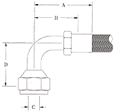 90° Female Swivel SAE - Medium Pressure Smooth Bore Fittings