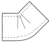 Clear Rigid Schedule 40 PVC Pipe and Fittings / 45° Elbow