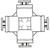 Plastic Push-To-Connect Fittings / 4-Way Union Connector