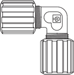 PFA Compression Fittings / Union 90° Elbow