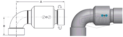 Single Plane V-Ring Style 30 (Female NPT x Female NPT)