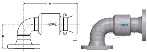 Single Plane V-Ring Style 30 (150# ASA Flange x 150# ASA Flange)