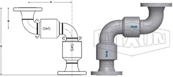 Double Plane V-Ring Style 50 (150# ASA Flange x 150# ASA Flange)