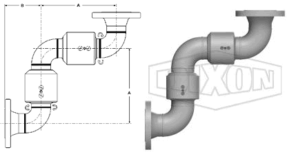 Double Plane V-Ring Style 70 (150# ASA Flange x 150# ASA Flange)