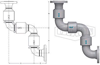 Triple Plane V-Ring Style 80 (150# ASA Flange x 150# ASA Flange)