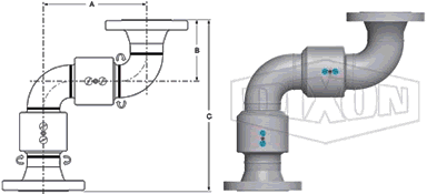 Double Plane O-Ring Style 50 (150# ASA Flange x 150# ASA Flange)