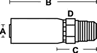 British standard pipe 60 Cone Male Rigid
