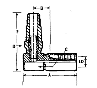 MALE PIPE SWIVEL 90° ELBOW