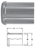 Heavy Tank Spud Plain Bevel Seat Ferrules - 14W