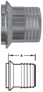 Male I-Line Rubber Hose Adapters - 14HRI