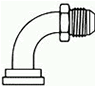 SHF / 1704 Male JIC x Code 61 Flange 90 Degree