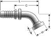 Gates Code 61 O-Ring Flange - 60° Bent Tube